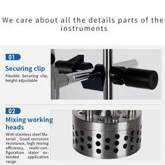 Lab High Speed Dispersing Emulsifier Lab Homogenizer Mixing Machine - aibasetek