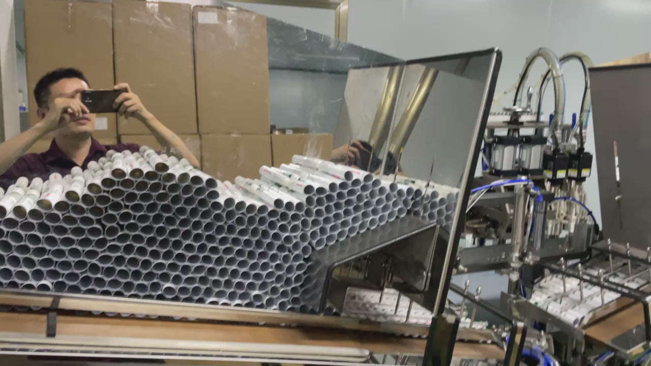 Full automatic Double plastic aluminum soft tube filling and sealing machine