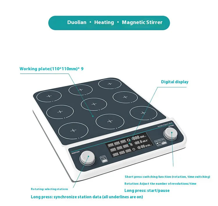 Large Volume Heat Plate With Magnetic Stirrer