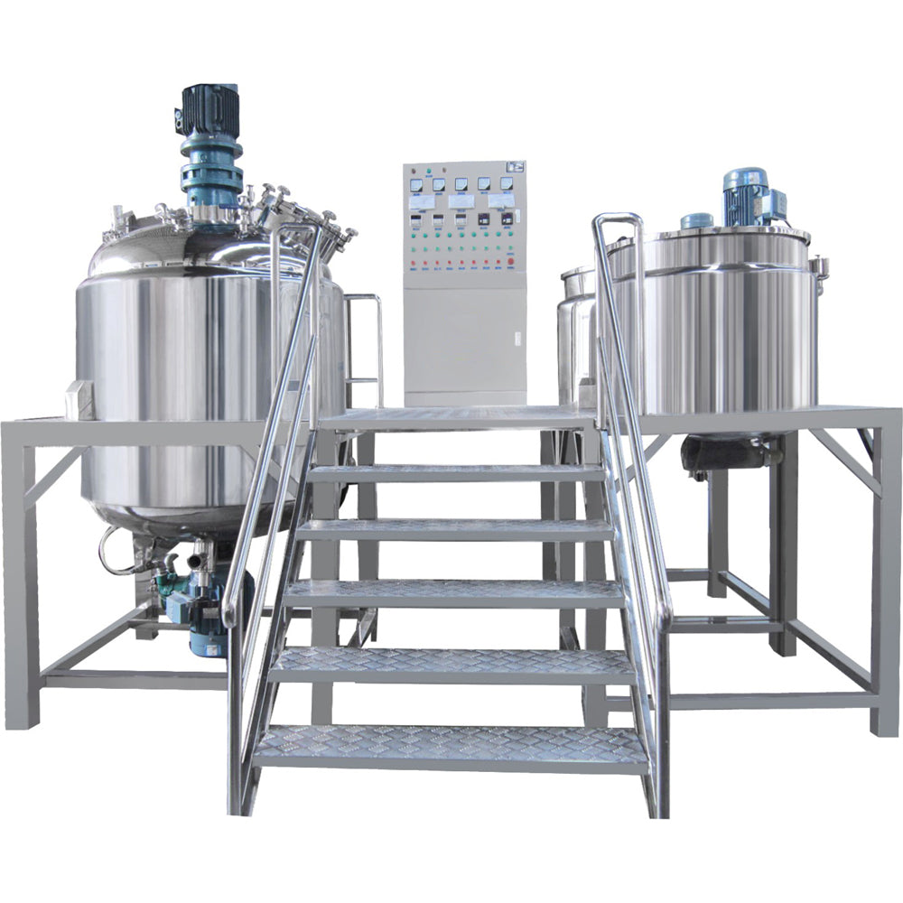 Cosmetic high shear homogenizer vacuum emulsifying mixer machine liquid mixer tank for onitment and cream - aibasetek